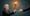 Illustration of Warren Buffett passing a lit golden torch to a successor's hand. Stylized stock chart lines are in the grey background.